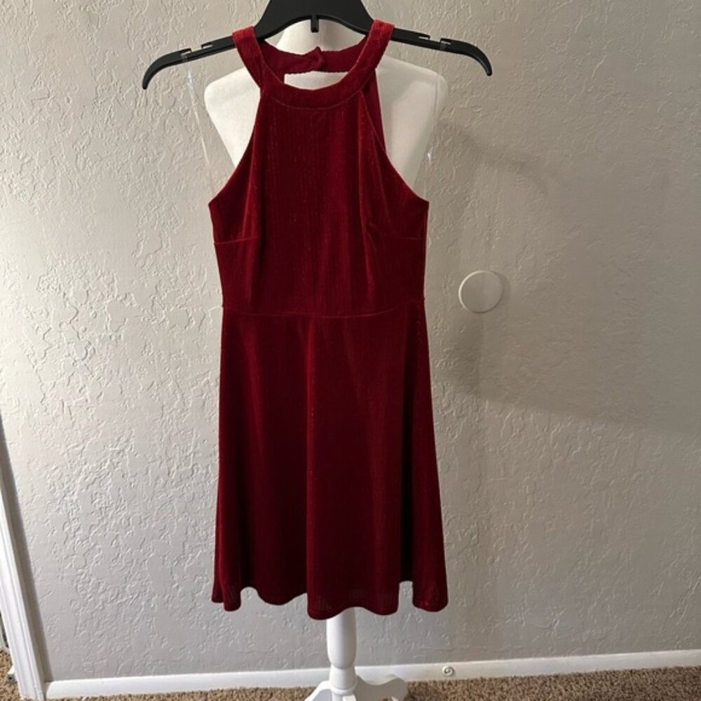 Spoiled Red Halter Mini Dress